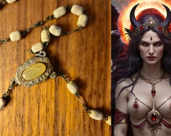 Customized Satanic Rosary Bead consecrated by Lord Lucifer and our Coven unique gift magical artifact | lucifer spell lucifer vessel