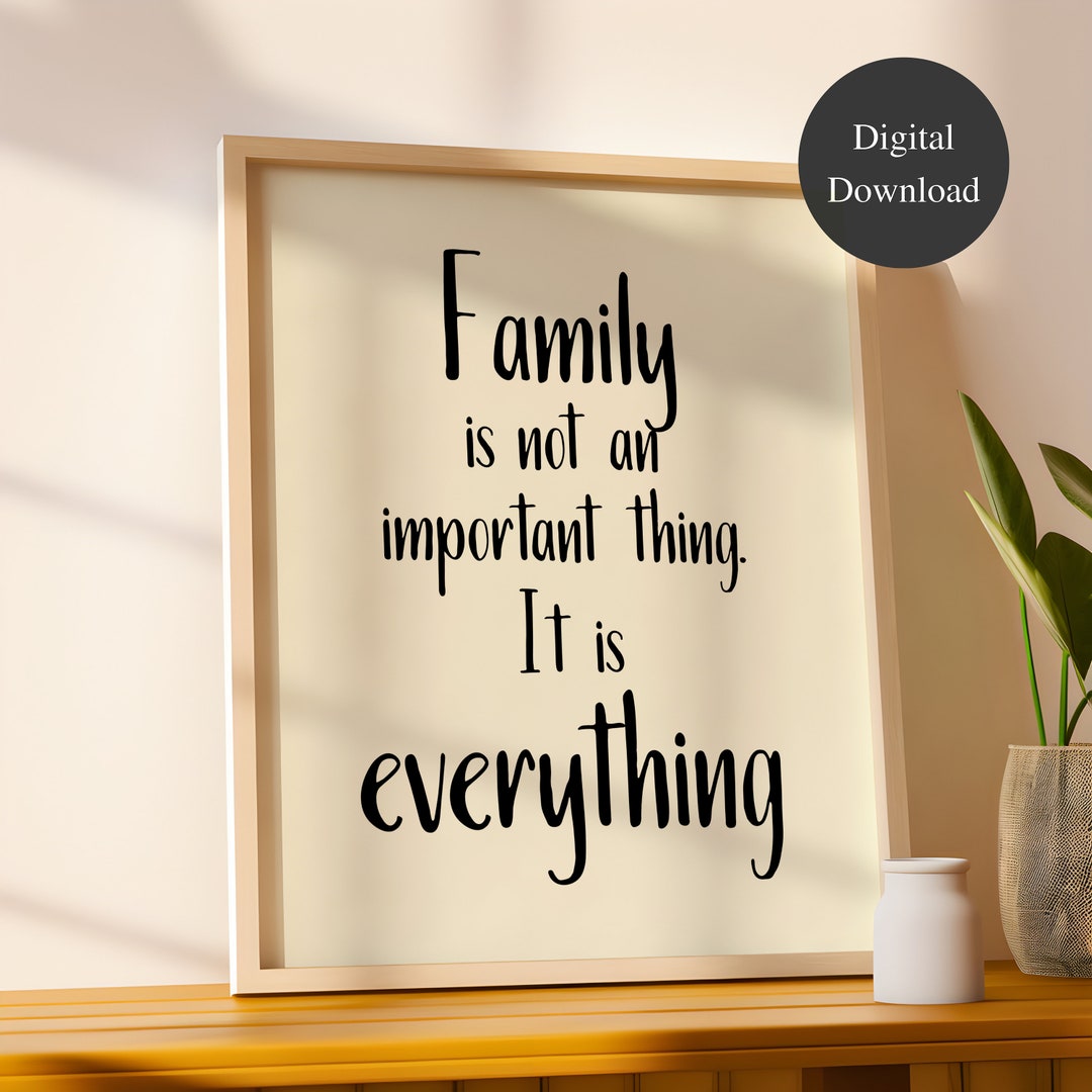 Family is Everything Family Quote Wall Art Print Living Etsy
