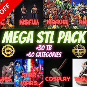 3D ULTIMATE STL MEGA pack more than 350.000 models