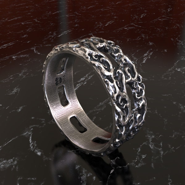 Elegant Handmade 925 Sterling Silver Ring - Timeless Craftsmanship, Unique, Perfect for Special Occasions, Gift for Jewelry Connoisseurs