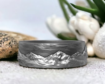 Elegant 925 Sterling Silver Sky Mountains Ring, Perfect for Nature Lovers and Adventure Seekers, Unique and Artistic Design