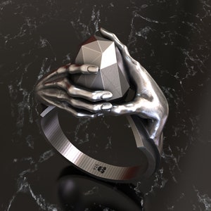 Ring of Telekinesis - 925 Sterling Silver - Mystical Handmade Jewelry - Captivating Design for Magic Enthusiasts & Unique Style Seekers