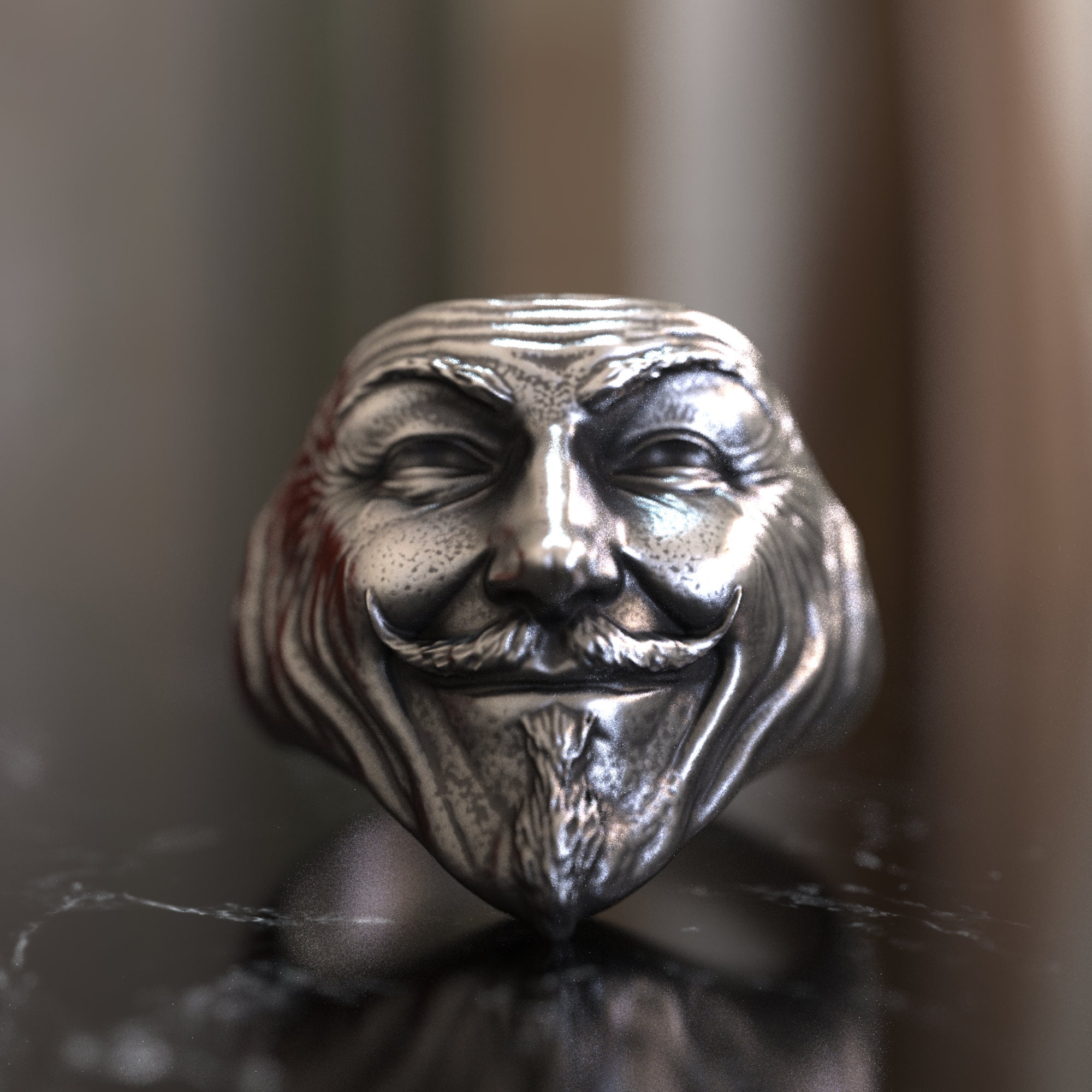 Premium PSD  Metal the guy fawkes anonymous mask isolated on transparent  background