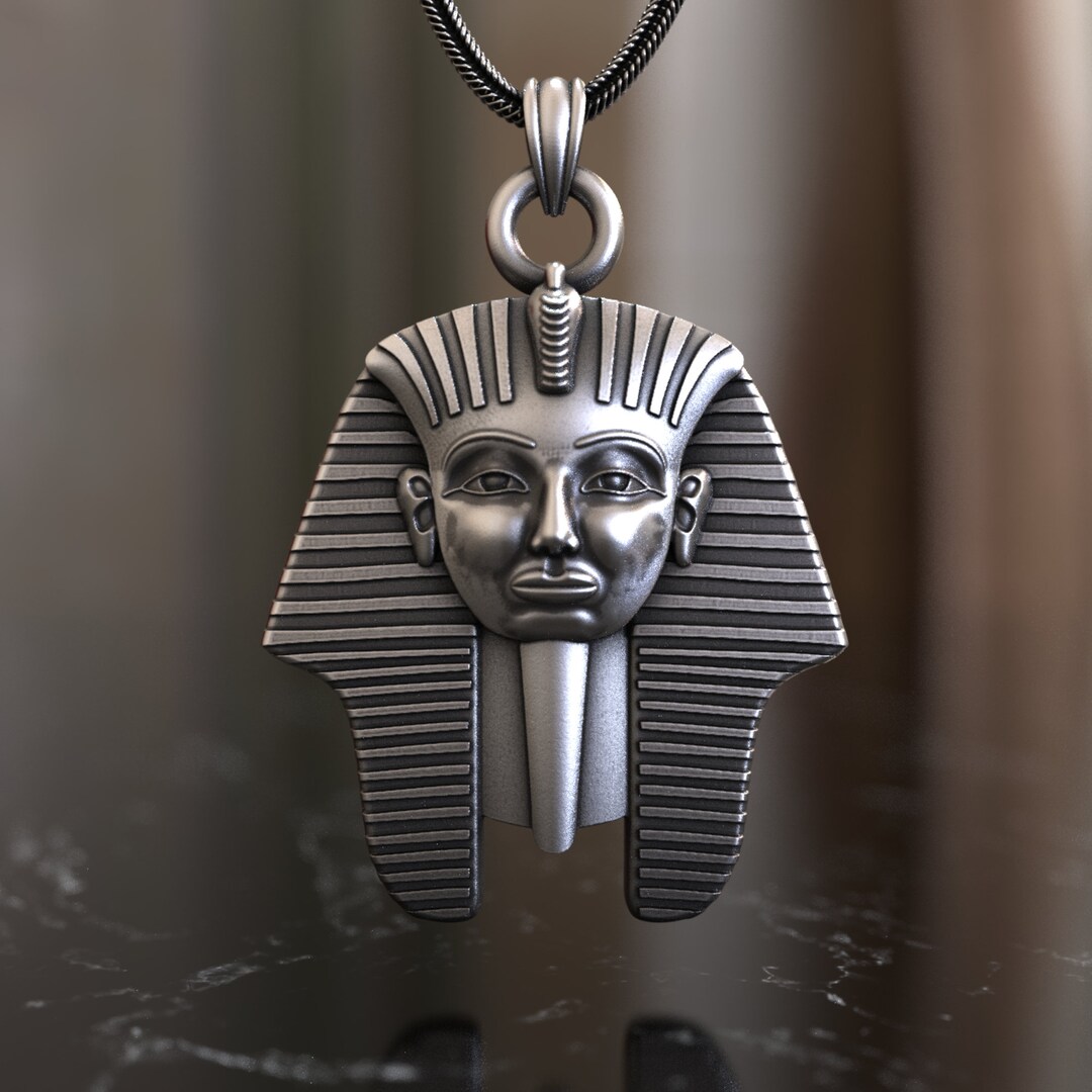 Exquisite Pharaoh Necklace, 925 Sterling Silver, Handcrafted Ancient