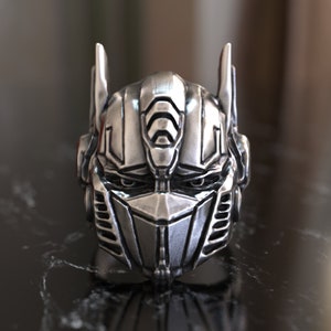 Optimus Prime Ring - 925 Sterling Silver - Transformers Inspired - Unique Robotic Design - Perfect for Sci-Fi Fans - Limited Edition