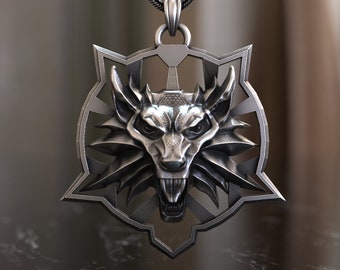 925 Sterling Silver Wolf School Necklace - Handcrafted Emblem of the Wild - Unique Jewelry for Adventure Seekers & Fantasy Enthusiasts