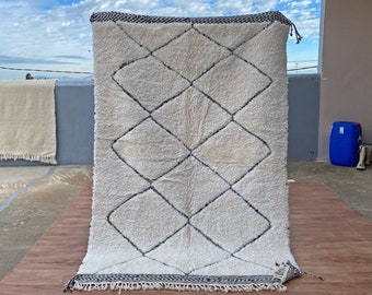 Moroccan rug handmade - Moroccan area rug - Beni ourain rug - Moroccan berber rug - Handmade rug - Morocco rug - Moroccan wool rug #C7
