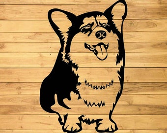 Corgi svg, dog svg, Cute Corgi dxf, face, head, body, peeking, download, cricut, clipart, png, vector, laser cut, dxf files for cnc