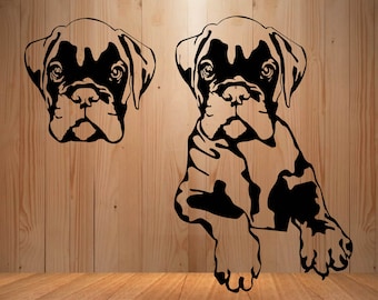 PEEKING Boxer dog svg files for Cricut, Cute lyingpet, breed, animal, Clipart, Download, PNG, Vector laser dxf plasma, printable art