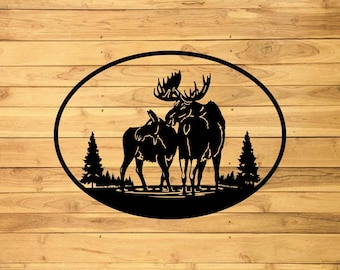 Moose SVG, Nature Moose svg, Baby Moose svg, Animals svg, Moose Silhouette, Moose Clipart, Jungle Svg, Forest Animal, Cut File for Cricut