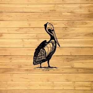 Standing Pelican svg, Pelican Hunting svg, Pelican svg, Silhouette - Clipart, Vector, Cricut, CNC, Vinyl Cutter, Decal Sticker, T-Shirt File