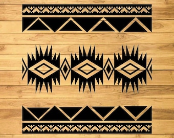 Aztec Pattern Svg,Border Svg,Seamless,Tribal Svg Bundle,American,Southwest,Indian,Cricut,Silhouette,DXF,PNG,Clipart,Instant download