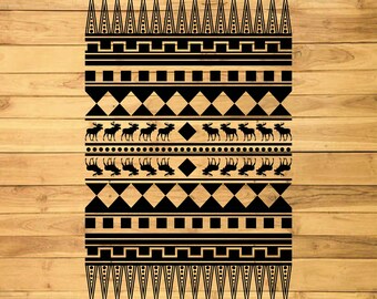 Motif aztèque, Svg frontière, Sans couture, Ensemble tribal Svg, Américain, Sud-ouest, Indien, Cricut, Silhouette, DXF, PNG, Clipart, Téléchargement instantané