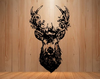 Wild Animal Bulk Deer Head Svg | Deer Hunting Svg | Hunting Svg Files | Animals Svg | Deer Silhouette , Moose, Deer Vector | Png Dxf Eps