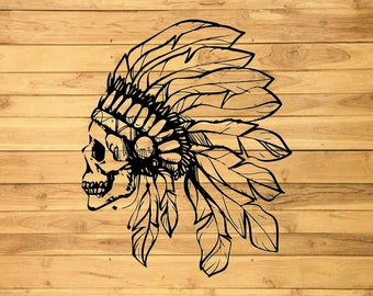 Native American Skull svg | Indian Skull Svg | Teepee svg | Native Indian svg | Native Skull svg | Native American png |instant download