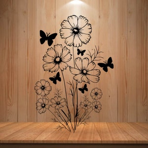 Wildflowers svg, Floral svg, Wild flower svg, flower sketch svg, cricut and silhouette, Instant Download