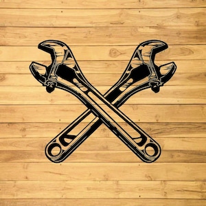 Crossed Combi Wrench Svg| Wrench SVG| Wrench png| Wrench Vector| Wrench Clipart| Cut Files, cross wrench png, clipart, silhouette, cut files