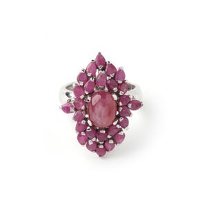 Ruby Chunky Silver Ring | Handmade Product | 1st Anniversary Gift