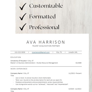 2024 Simple Resume Template PDF Word