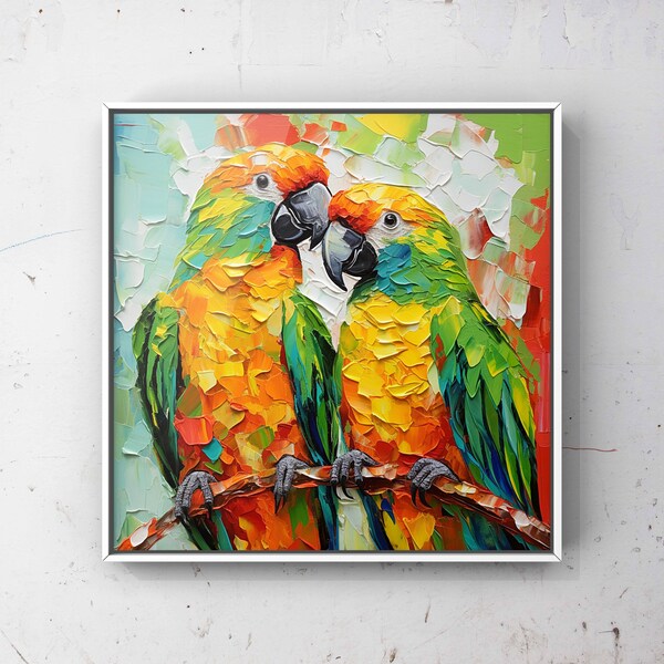 Lovebirds Wall Art Etsy
