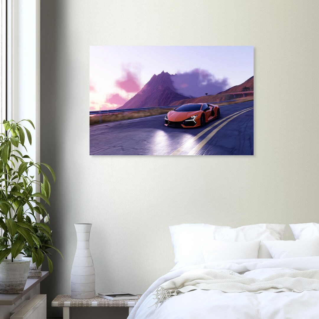 Revuelto Aluminium Poster Luxury Sports Car Etsy