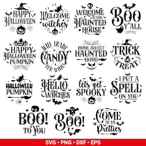 Lot de citations d'Halloween, citations drôles d'Halloween, Svg d'Halloween, décoration d'Halloween, Svg de chemise d'Halloween drôle, dicton d'Halloween, Silhouette