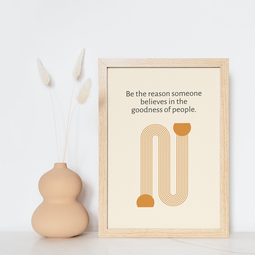 Spread Kindness Inspirational Wall Art Print Duo Be the Etsy