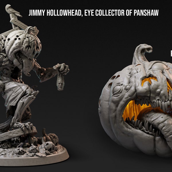 Halloween Pumpkin Lamp, Jimmy Hallowhead, Figures, 3D Printer Files STL