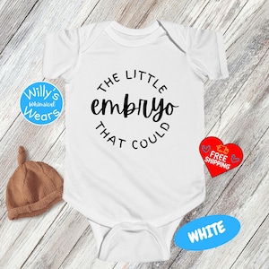 The Little Embryo That Could IVF Baby Bodysuit Coming Home Outfit, IVF Pregnancy Gift, Funny Pregnancy Announcement Cute Baby Onesie®