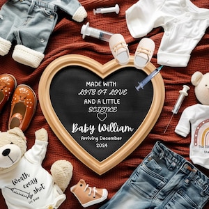 IVF Pregnancy Announcement: Editable Social Media Template (Digital)