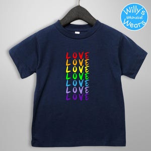 Love Rainbow Shirt, LGBQT Pride Toddler Shirt, Proud Ally, LGBTQIA Community, LGBTQ Pride Month, Love Wins, Toddler Youth Kids Tee Hoodie