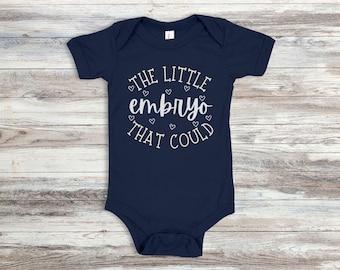 IVF Baby Onesie® "The Little Embryo That Could" Newborn Pregnancy Announcement