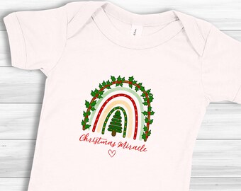 Weihnachtswunder Baby Onesie® Neugeborenen Urlaub Bodysuit