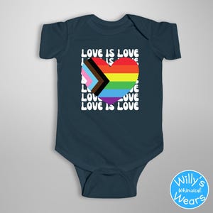 Love is Love, LGBQT Pride Baby Clothes, Proud Ally Onesie®, LGBTQIA Community, LGBTQ Pride Month, Love Wins, Newborn Rainbow Heart Shirt