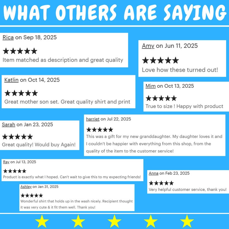 a collection of customer reviews for a clothing store, with each review rating the store based on their experience. The reviews include comments about the quality of the items, the customer service, and the overall shopping experience.
