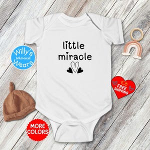 Little Miracle Onesie® Miracles Happen Baby Announcement, Miracle Baby Shower Gift, Coming Home Outfit, You Are a Miracle, Tiny Miracles