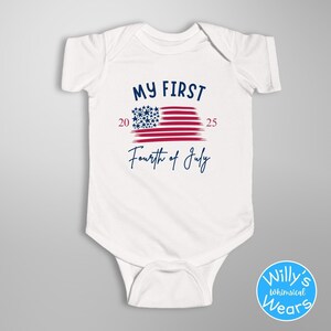 Meu primeiro macacão de bebê de 4 de julho®: Body infantil patriótico