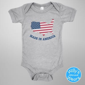 Made in America Fourth of Jully Onesie®: Vaterländischer Baby Body