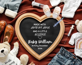 IVF Pregnancy Announcement: Editable Social Media Template (Digital)
