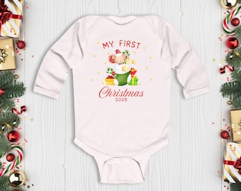 First Christmas Baby Onesie®: Newborn Christmas Holiday Outfit
