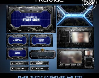 Geanimeerd militair camouflagepakket: Twitch, YouTube (digitale download)