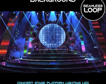 Geanimeerde virtuele achtergrond concertpodium: naadloze loop (digitale download)