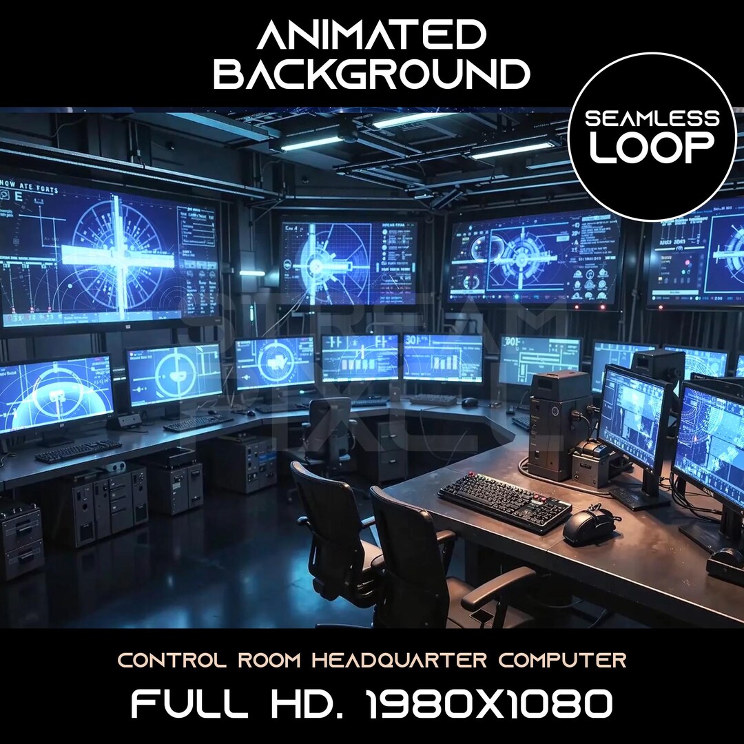 Animated Control Room Background: Seamless Loop (digital Download) - Etsy