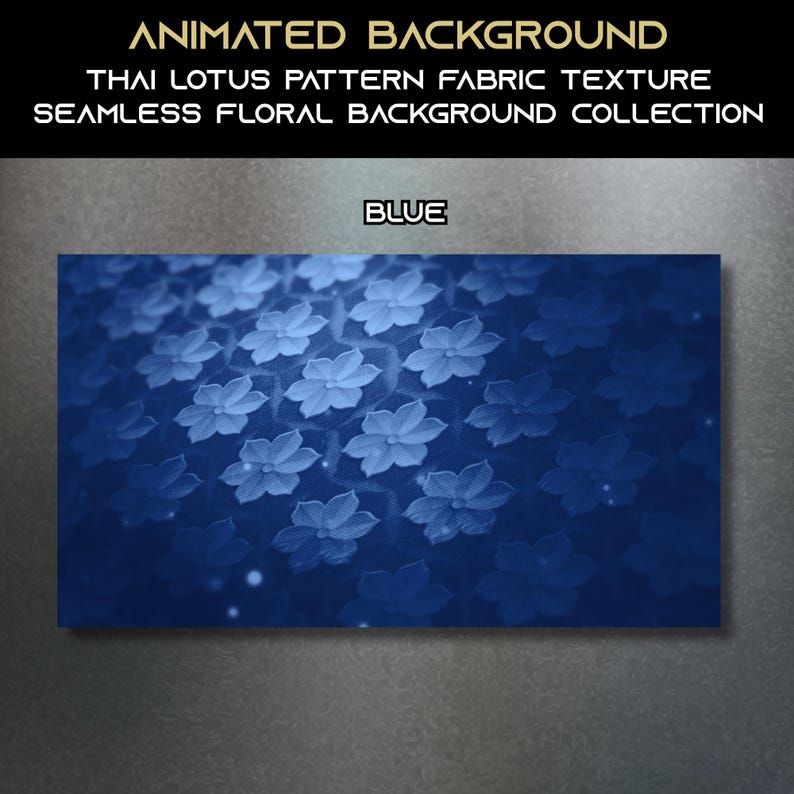 Thai Lotus Animated Background: Seamless Floral Texture (6 Colors) - Etsy