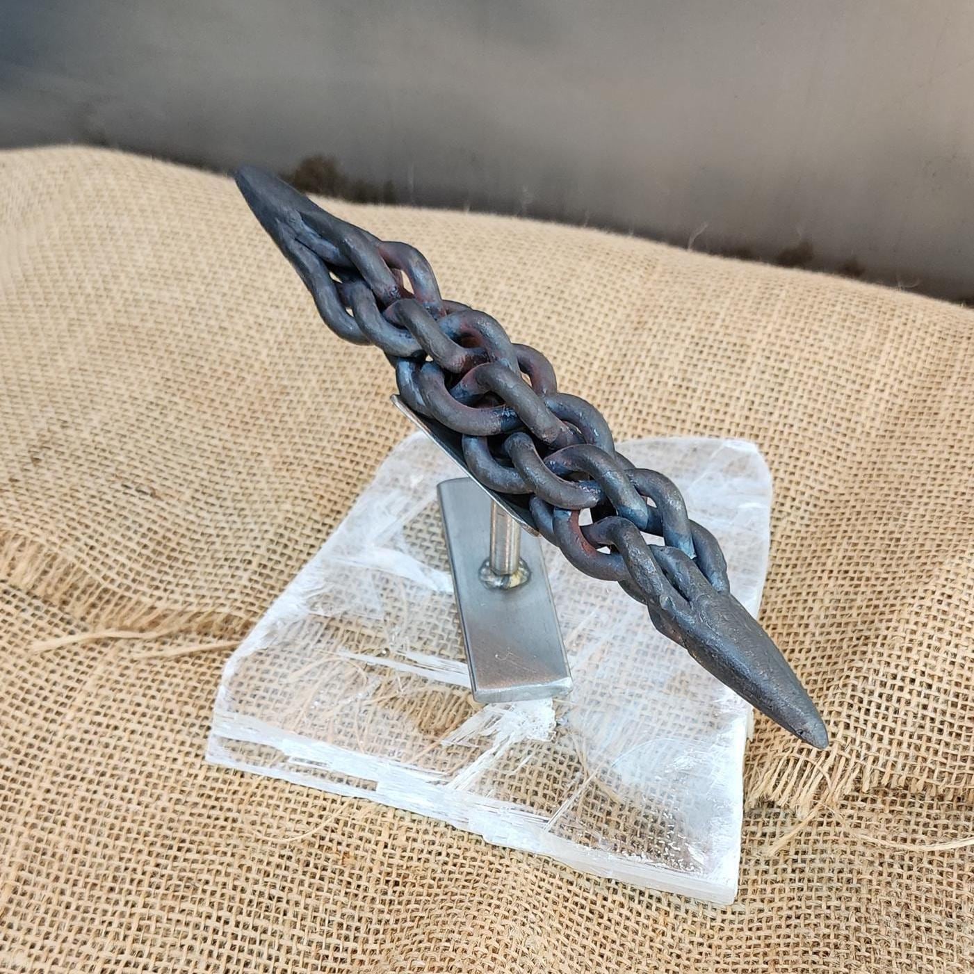 Hand Forged Iron Witch's Dagger | Athame Spike Twisted Iron - Etsy