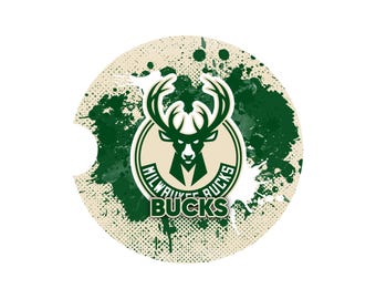 Milwaukee Bucks Neoprene Car Coasters - Set of 2