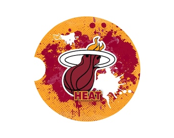 Posavasos de neopreno para coche de los Miami Heat - Juego de 2