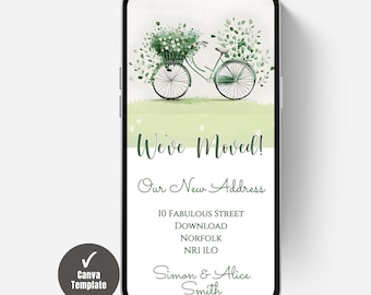 New Home Announcement - Digital Download - Edit in Canva & Send in Minutes! Send via text, whatsapp  - FDC23