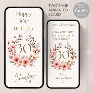 Birthday Card, Any Age Digital Download, Edit & Send Animated greeting ecard send via text or whatsapp etc | Electronic Birthday Ecard - E23