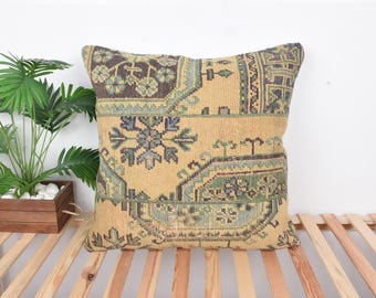 Kudde till soffa, Kudde till soffa, 28x28 antika kuddar, Inredningskudde, Orange örngott, Handknuten kudde,